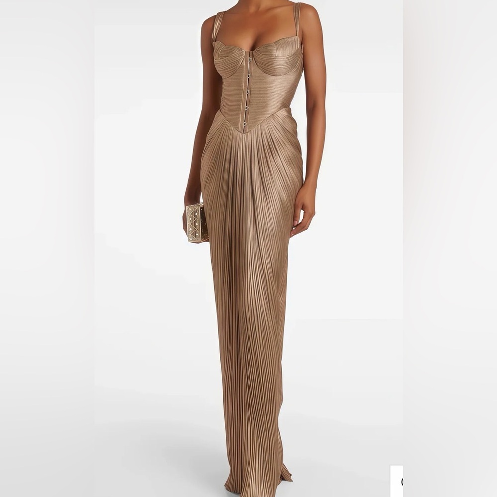 Miss Rosier Nicoletta Pleated Dress